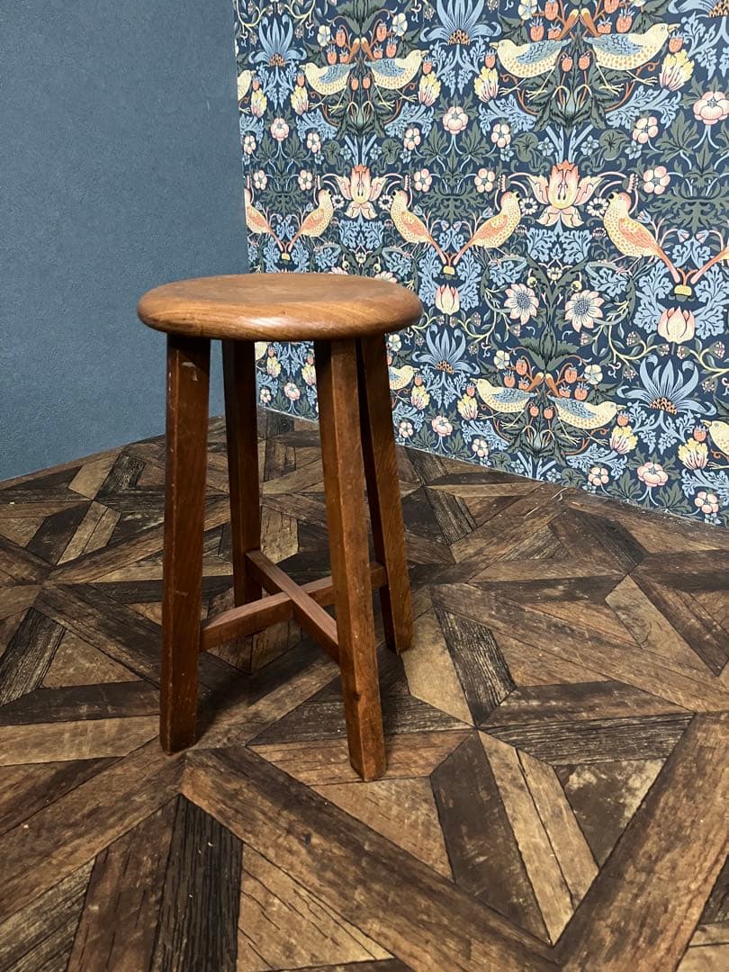 木製 スツール 昭和レトロ 当時物 インテリア 椅子 丸椅子