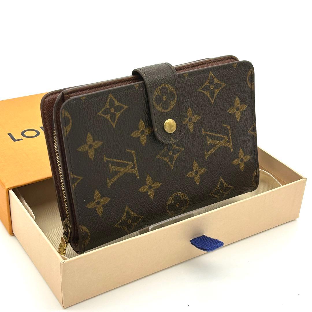 ルイヴィトン モノグラム ポルト パピエ ジップ 二つ折り ラウンド