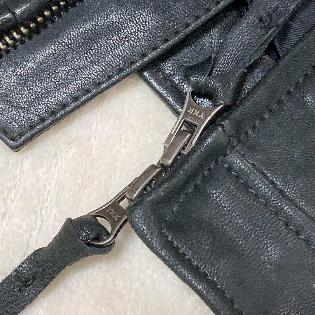 美品】BACK NUMBER バックナンバー ゴートレザー ジャケット XL Right