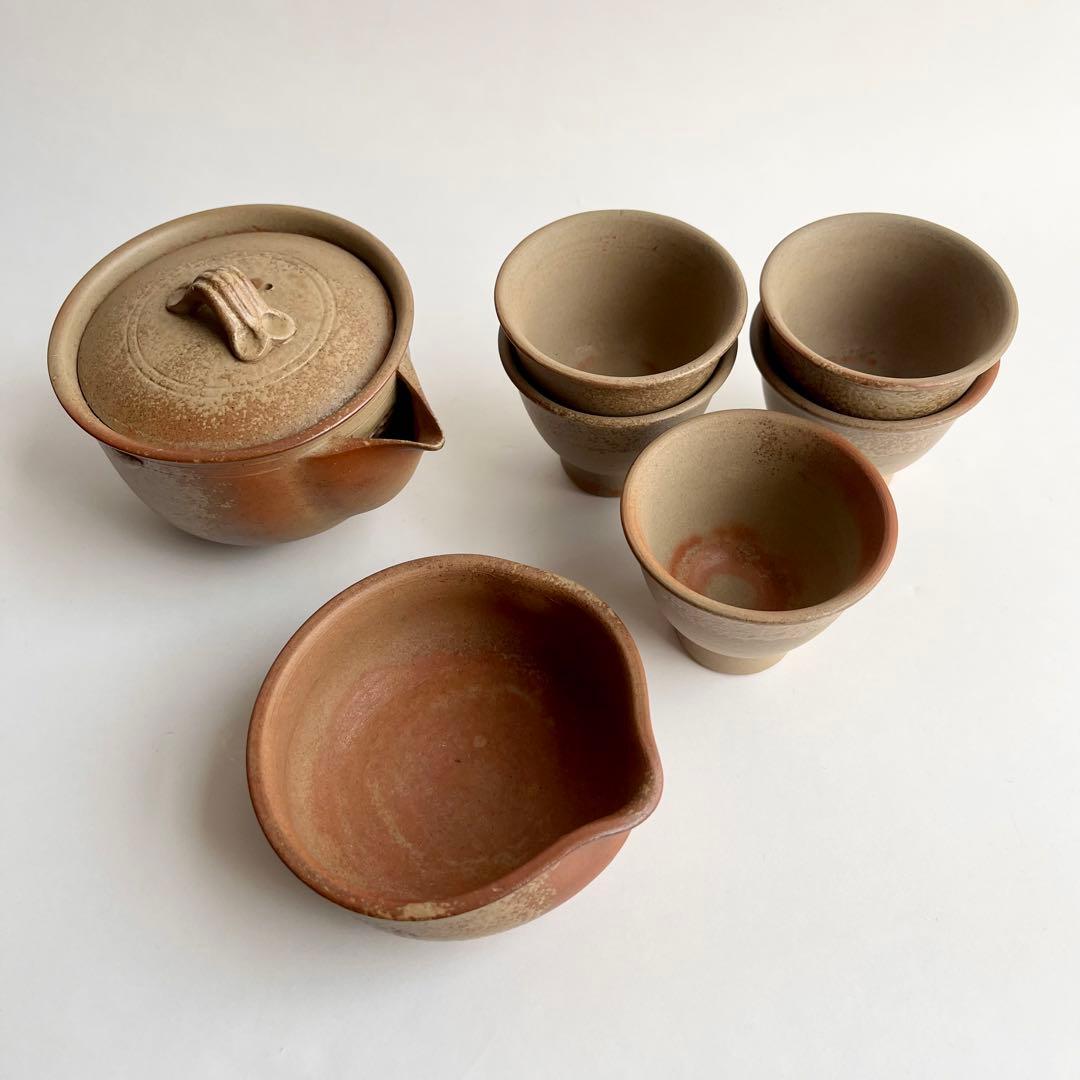備前焼 木村陶峰 緋襷 煎茶器揃 - メルカリ