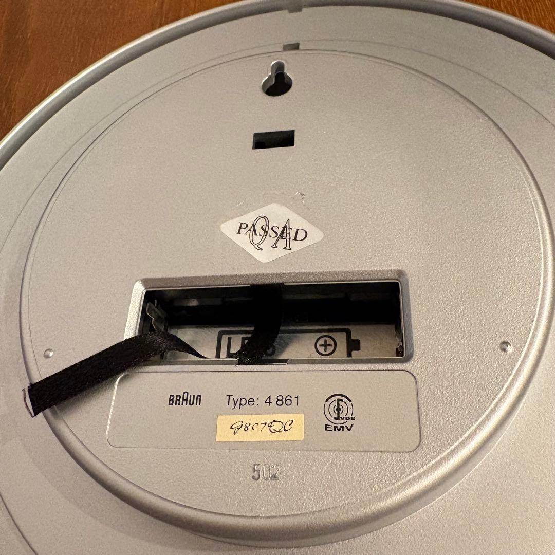 ヴィンテージ Braun 壁掛け時計　ABW31 Type 4861 シルバー
