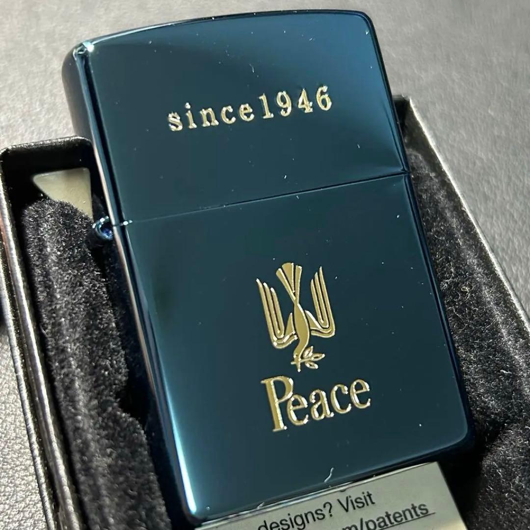 【新品】ジッポー　ピース　1946 ブルーチタン　zippo Peace