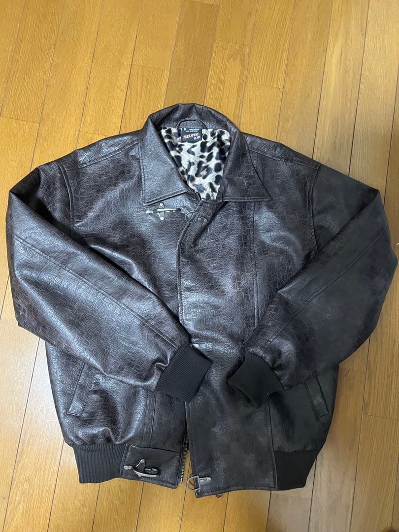 Belvet Leopard Lined Fireman Jacket M - メルカリ