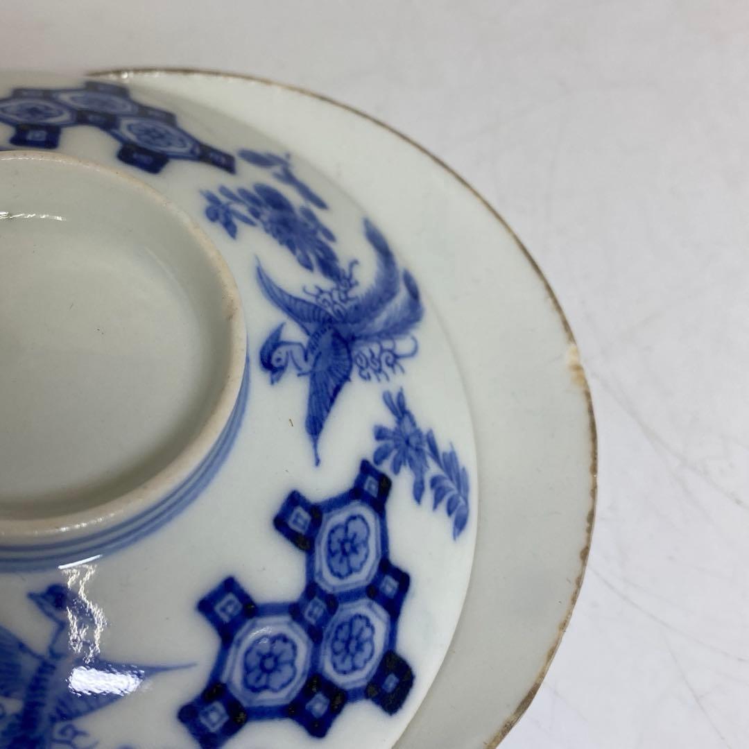 櫻井製　上手鳳凰図　蓋茶碗　5客　東さ8-0120②