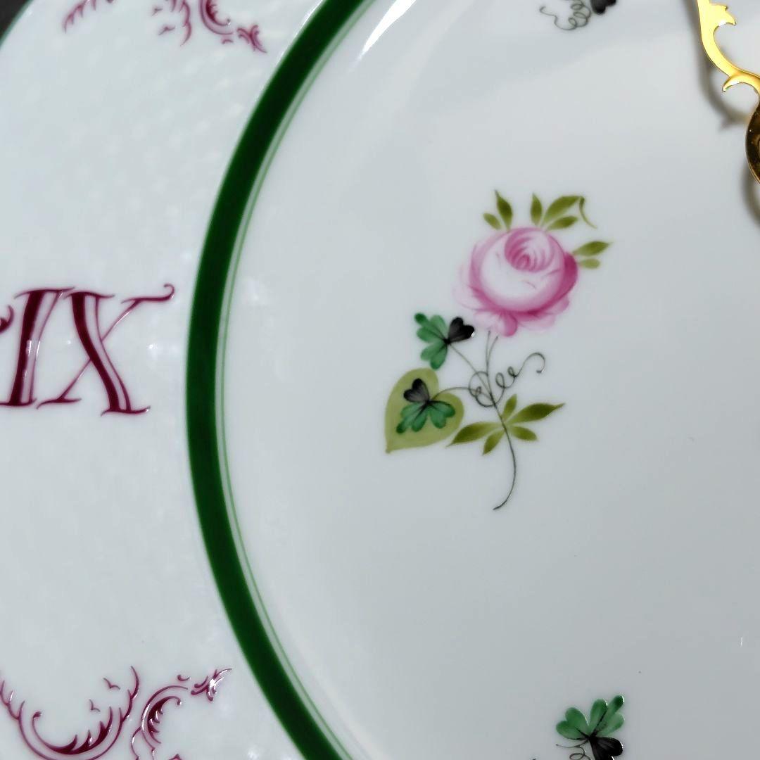 ヘレンド ウィーンの薔薇 ウォールクロック 時計 プレート 皿 掛け時計