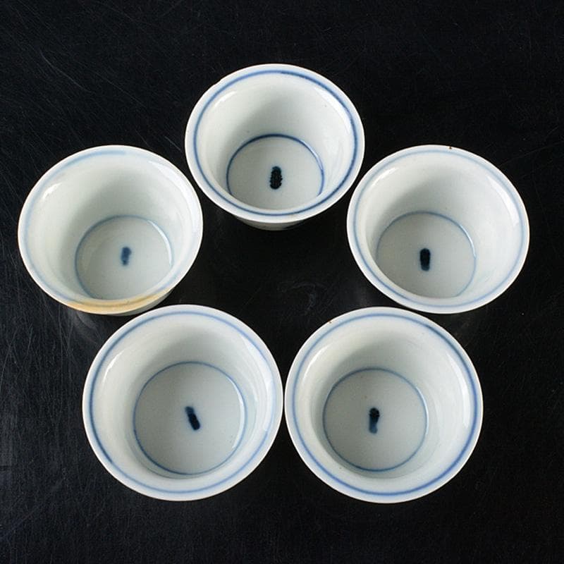 煎茶道具 伊万里焼 古伊万里染付蔦文 煎茶器 五客 V R6093の通販はau