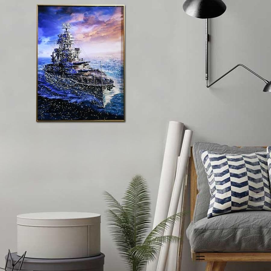 輸入雑貨 天然石 『軍艦戦艦』 水晶 クリスタルアート