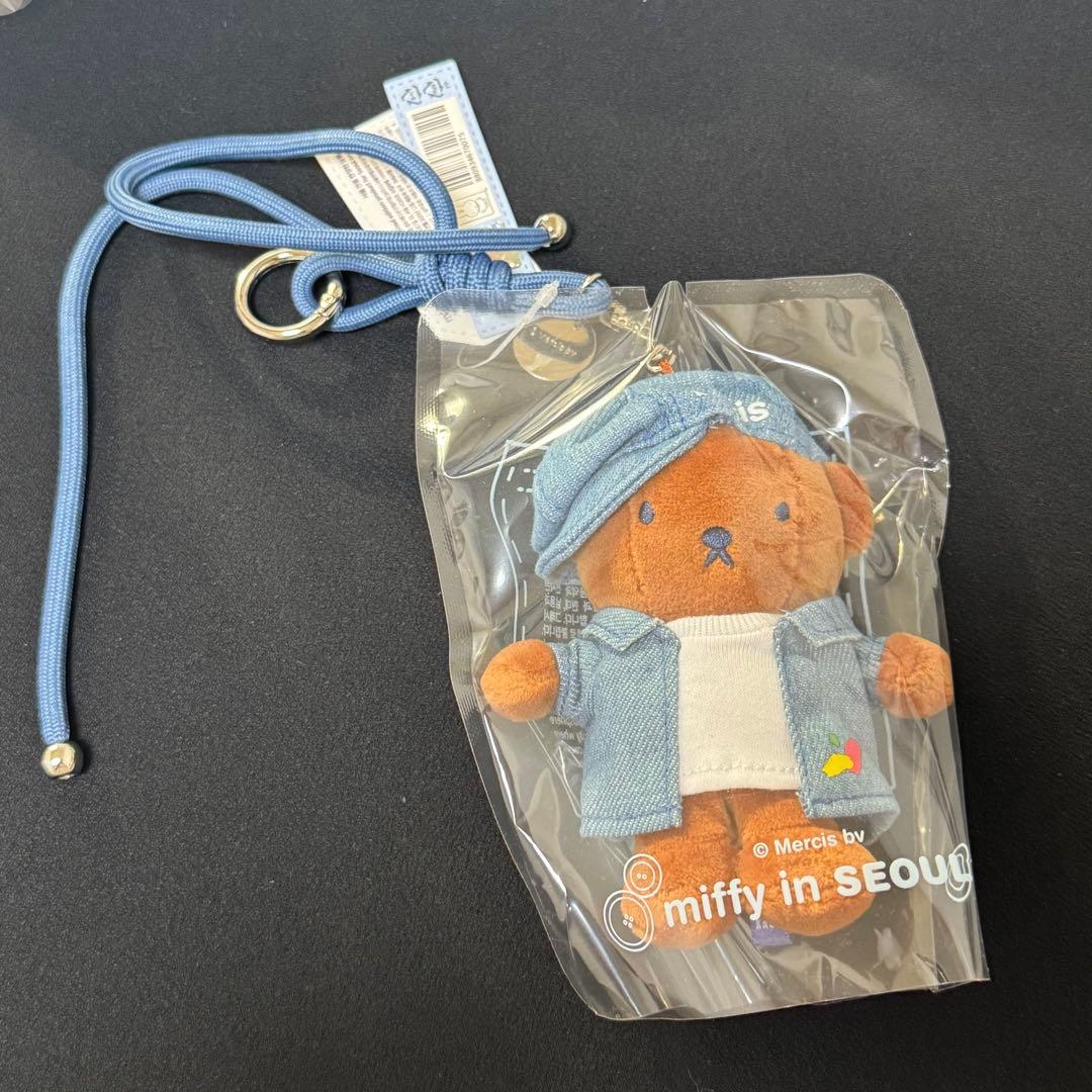 新品　ミッフィー デニム　マスコット 3体セット　ショッパー付　韓国限定　聖水①