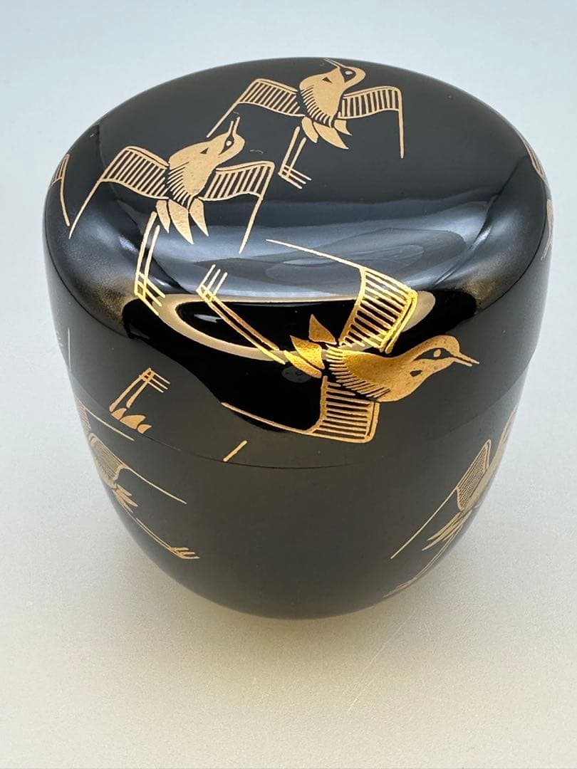 茶道具 棗 新井司峰 千鳥蒔絵