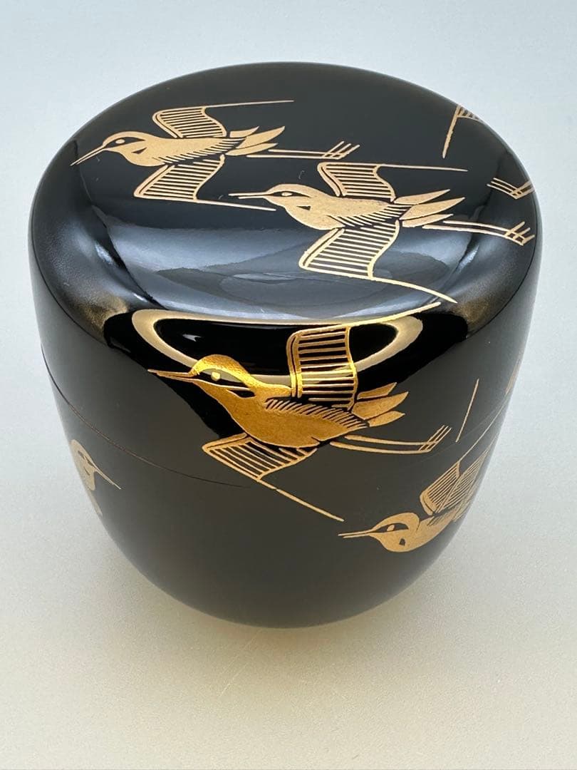 茶道具 棗 新井司峰 千鳥蒔絵