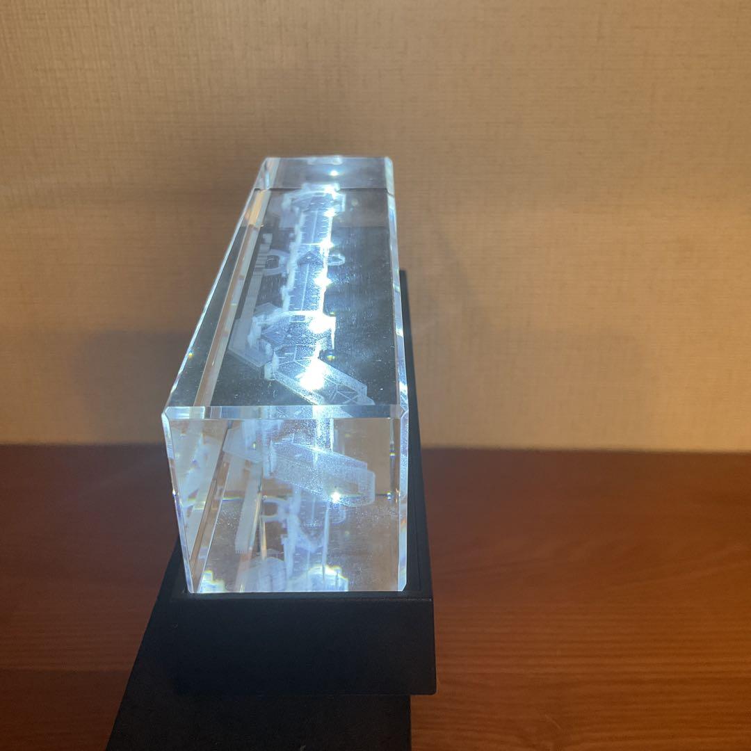 JR東京駅 限定LED付きクリスタルアート 立体彫刻