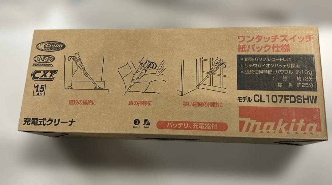 未使用品 マキタ 充電式クリーナ 紙パック仕様 CL107FDSHW 充電式クリーナ CL107FD-SHW [紙パック式 /コードレス] マキタ｜Makita