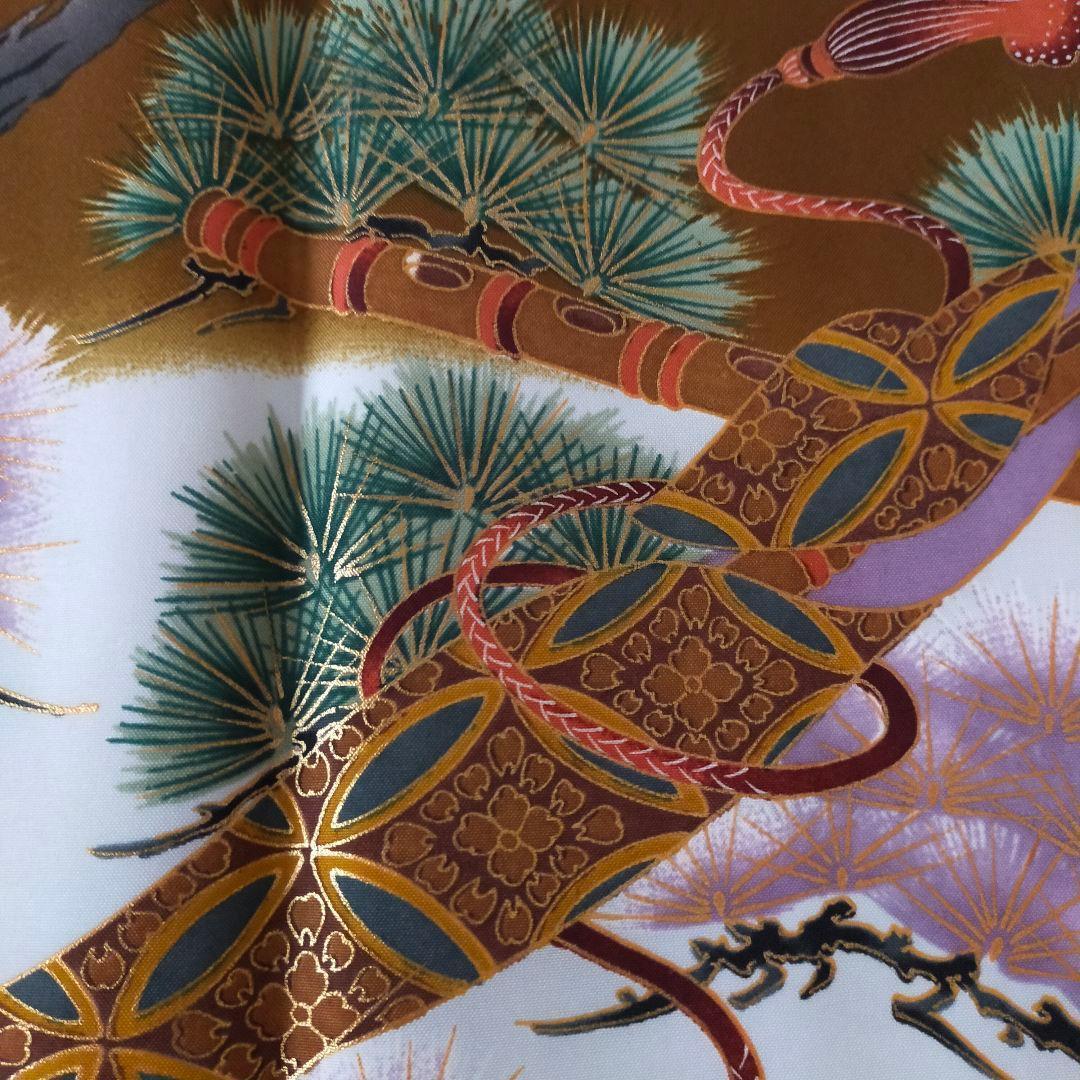 七五三 男の子 5歳 着物 セット 一式 鷹 松 帽子 御簾 笛 0508