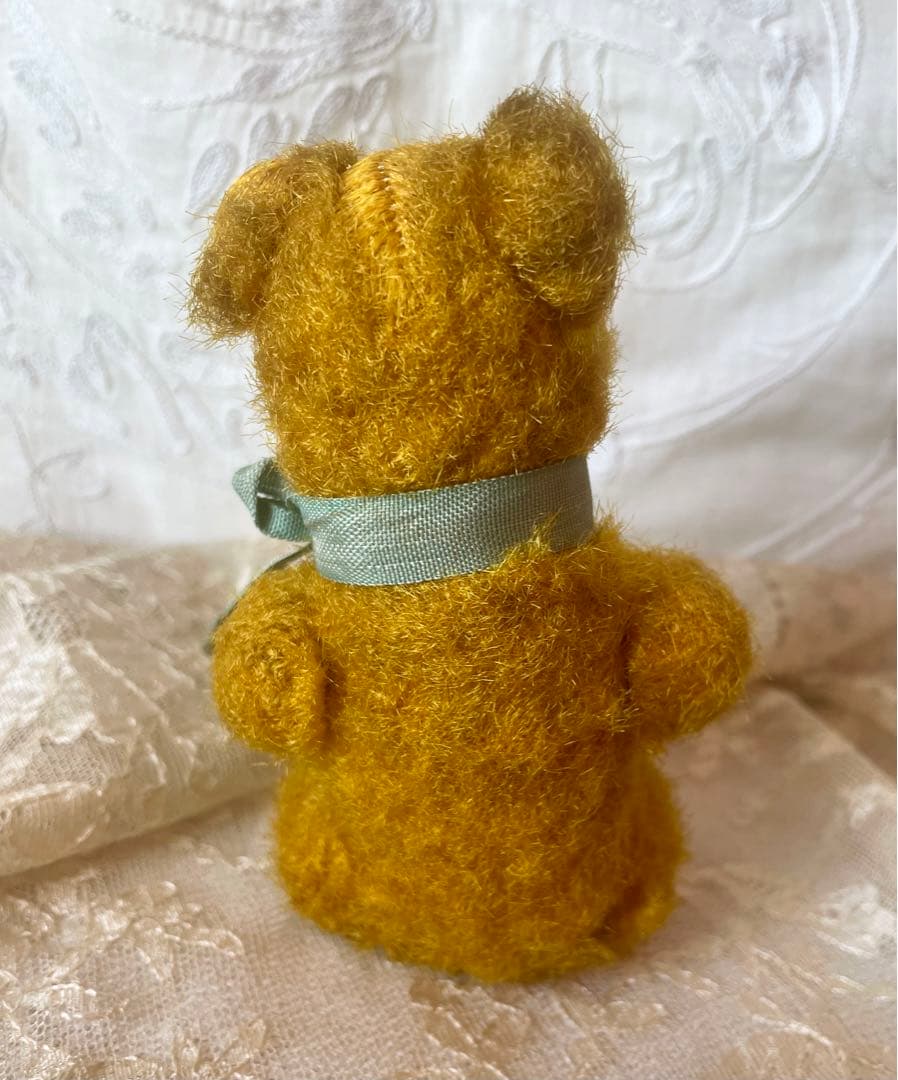 小さなイエローくまちゃん テディベア　フランスヴィンテージ アンティーク