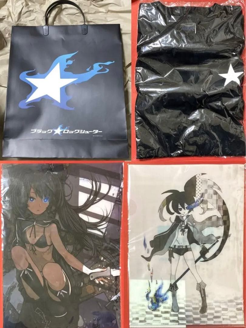 【新品】ブラック★ロックシューター Ｔシャツ(XL)　クリアファイルセット 新品】ブラック☆ロックシューター Tシャツ(XL) クリアファイルセット