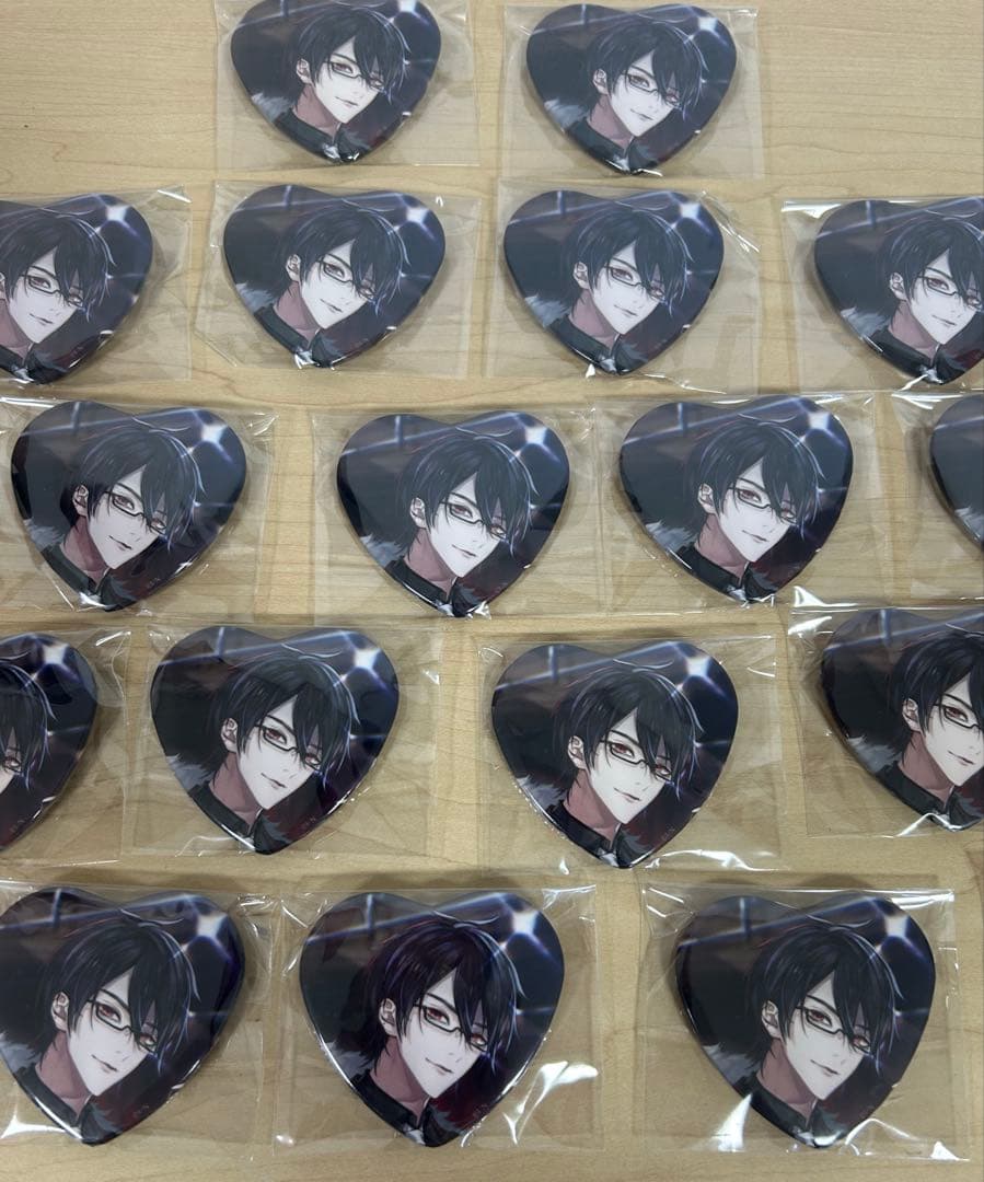 にじさんじ ハート型缶バッジ セット。