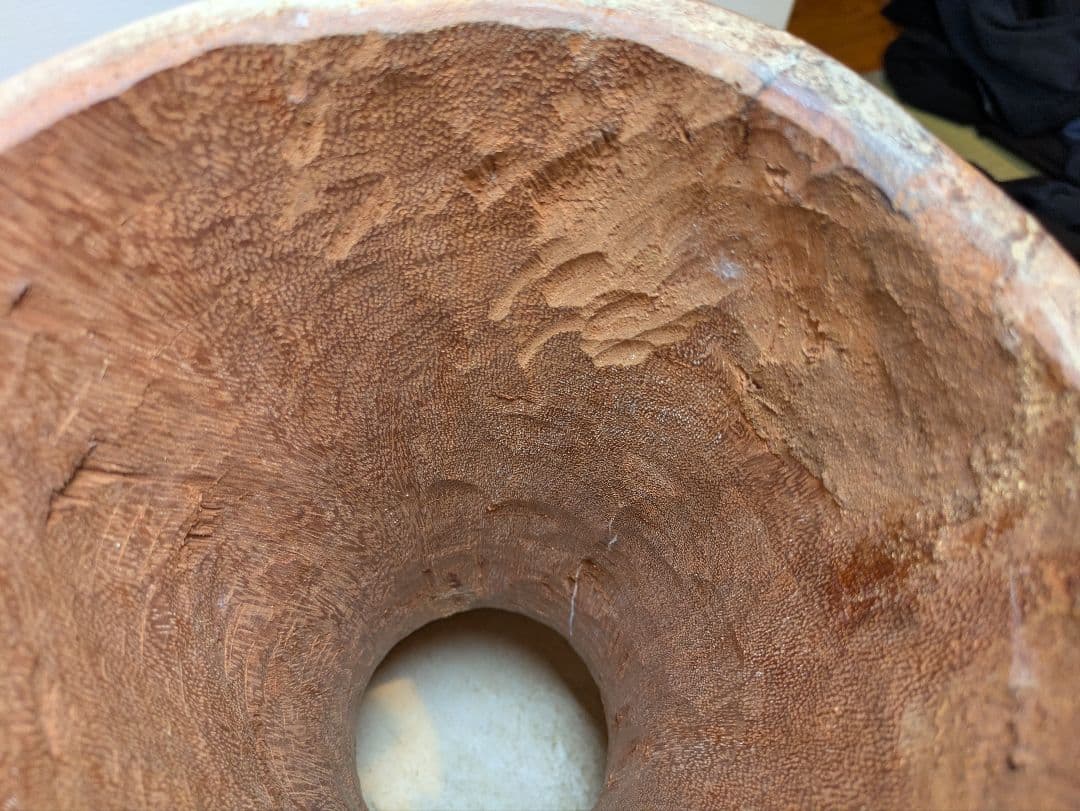 現状渡し ジャンベ 31cm 皮破れ有り ケース付き