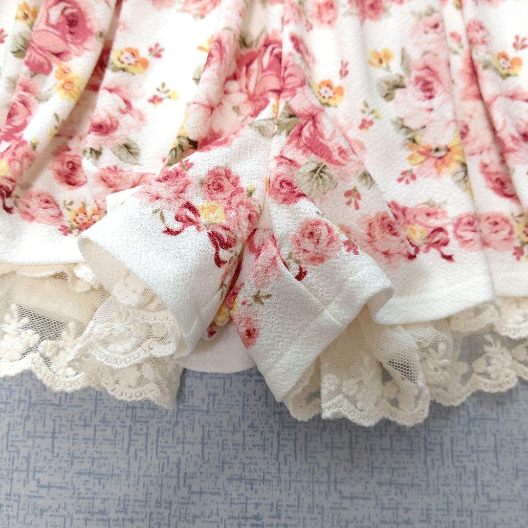 LIZ LISA 花柄 サイドリボン スカパン レース付き