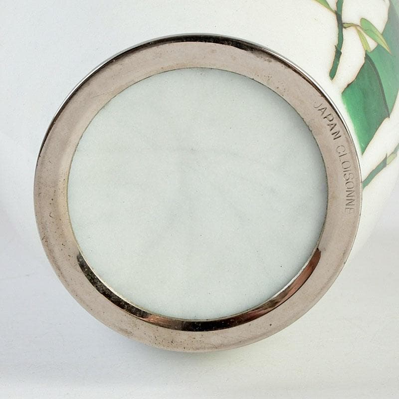 七宝焼 白地竹文 花瓶 時代箱 V 9506 花瓶 | 贈答品・ギフトは安藤