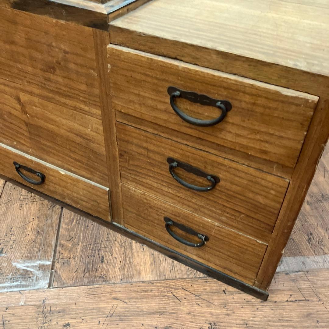 昭和レトロ 木製 長火鉢 5杯 引き出し収納付き 五徳付き 囲炉裏 古民家古民