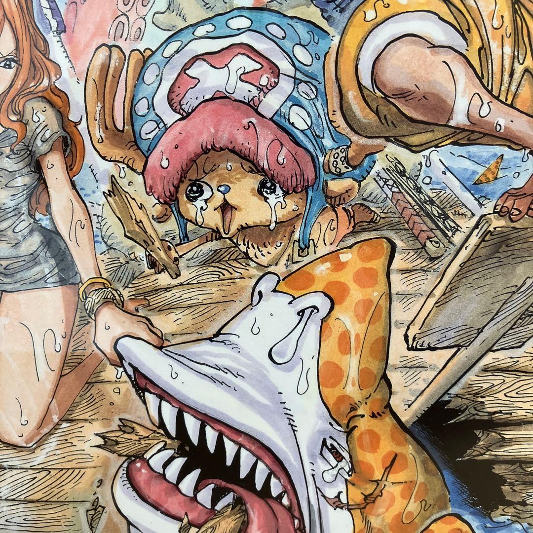 ワンピース 複製原画風 イラスト ポスター A2 額縁入り