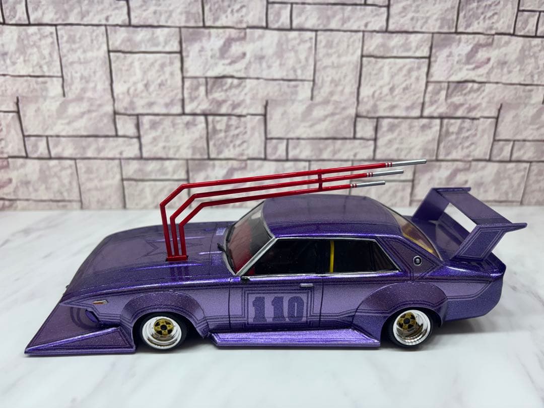 アオシマ　ケンメリ4ドア　完成品　1/24 メタリックブルー