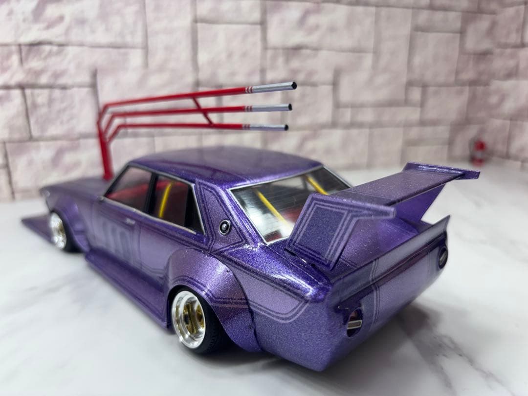 アオシマ　ケンメリ4ドア　完成品　1/24 メタリックブルー