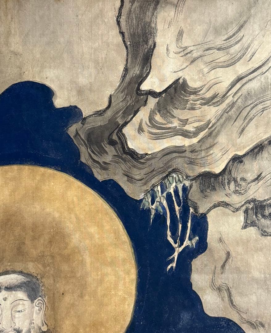 仏画 達磨 絹本肉筆 仏教美術 掛軸 送料込み250618 - メルカリ