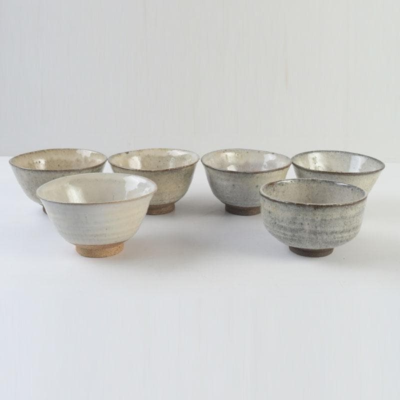 茶道具 三蔵窯 粉引など 数茶碗 六種十二客 時代箱付