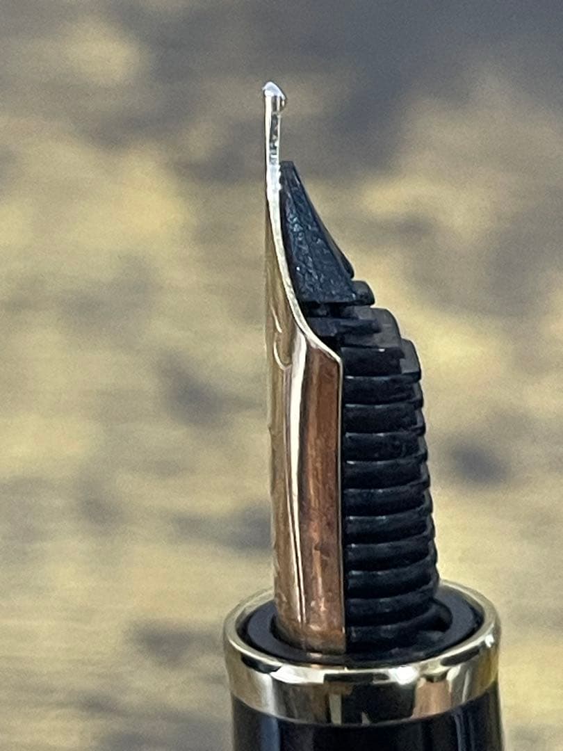 未使用 タグ付き 旧ニブ JIS刻印 14金 ホワイトゴールド 万年筆 字幅B