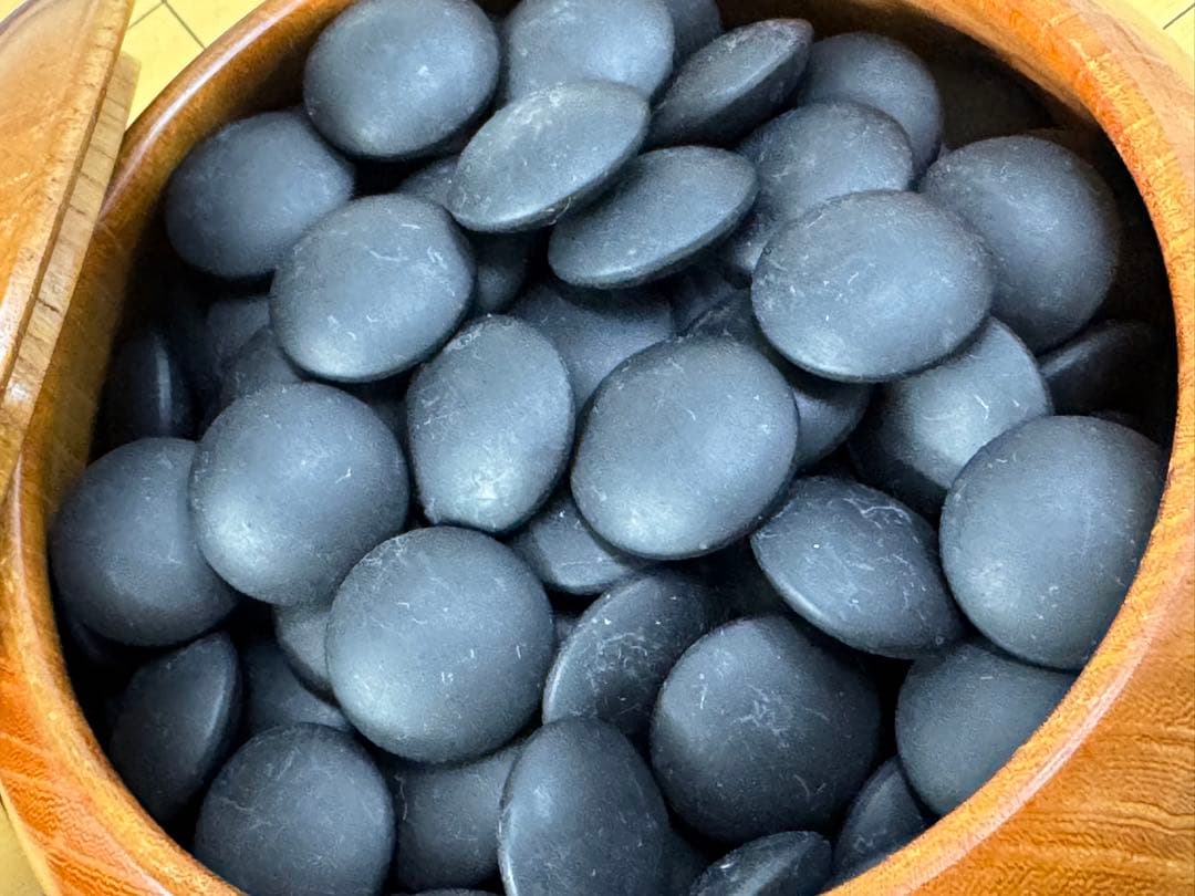 木製囲碁セット 白黒碁石付き