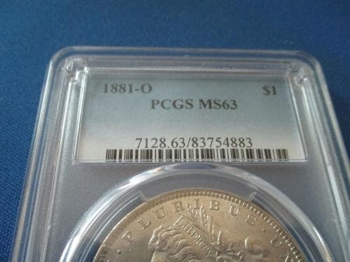 PGCS鑑定付き】アメリカモルガンダラー1ドル銀貨（1881-O）本物保証
