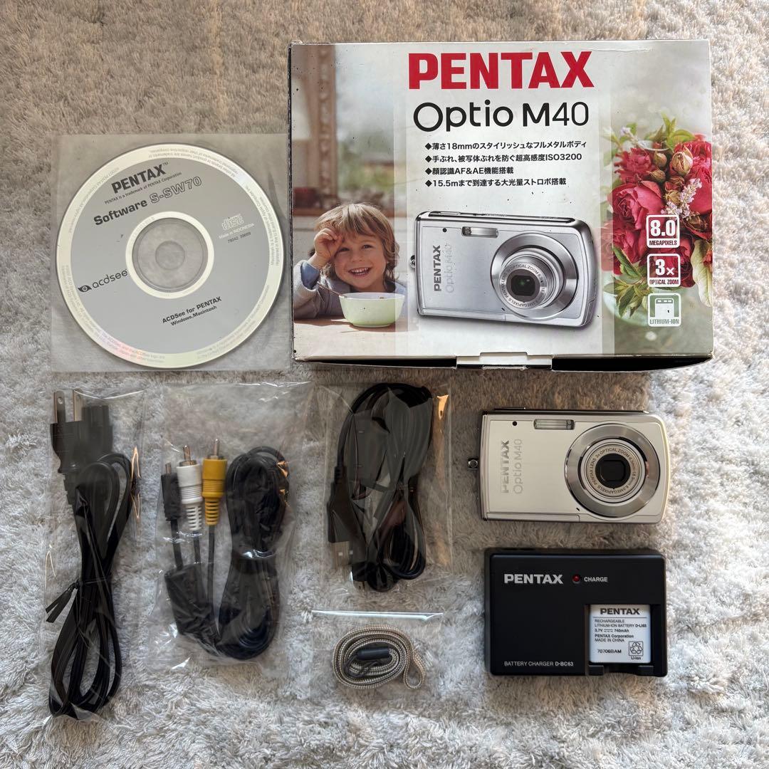 極上品【動作確認済】PENTAX ペンタックス Optio M40 レトロカメラ