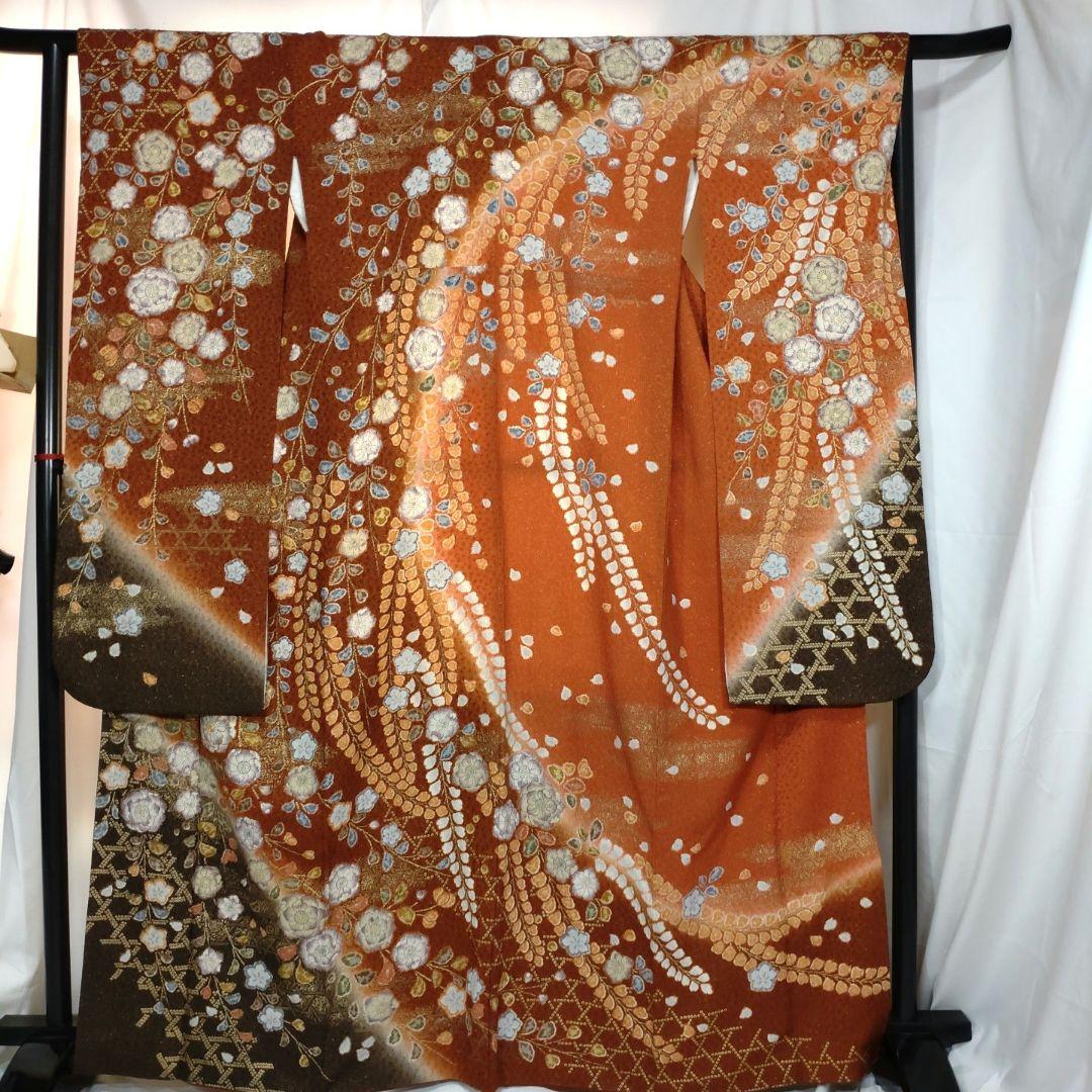 純金箔西陣織帯付き 美品 やまと誂製正絹振袖フルセット 成人式 牡丹