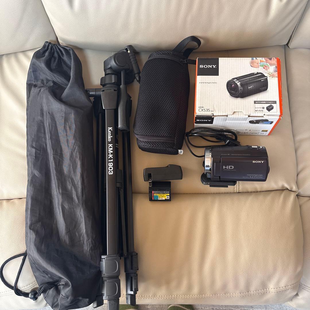 Sony HDR-CX535 ビデオカメラと三脚セット