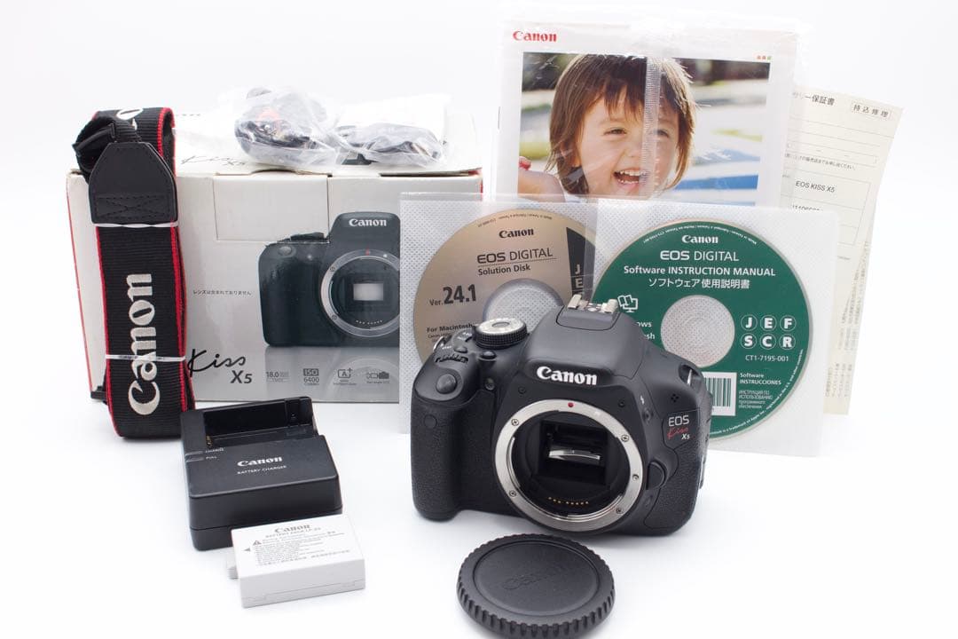 Canon EOS Kiss X5 ボディ 元箱付き 付属品完備 画面回転