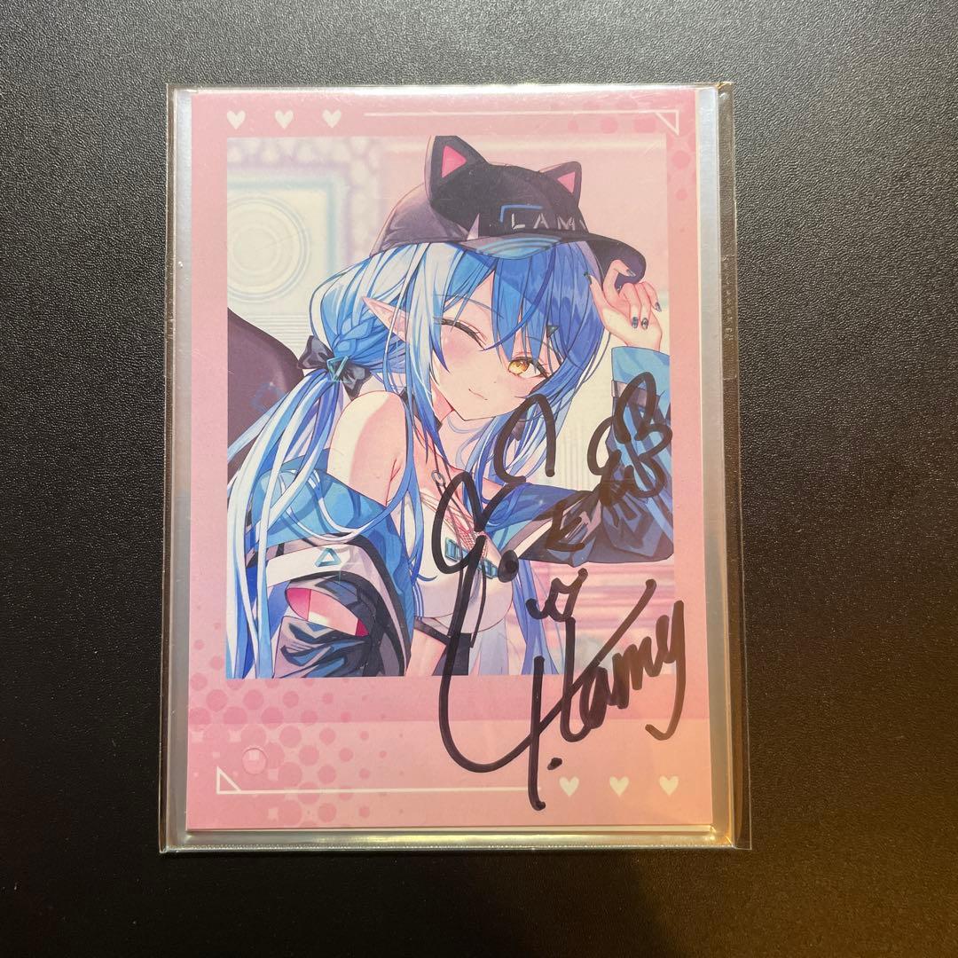 雪花ラミィ サイバー衣装記念 チェキ風ブロマイドカード 直筆サイン