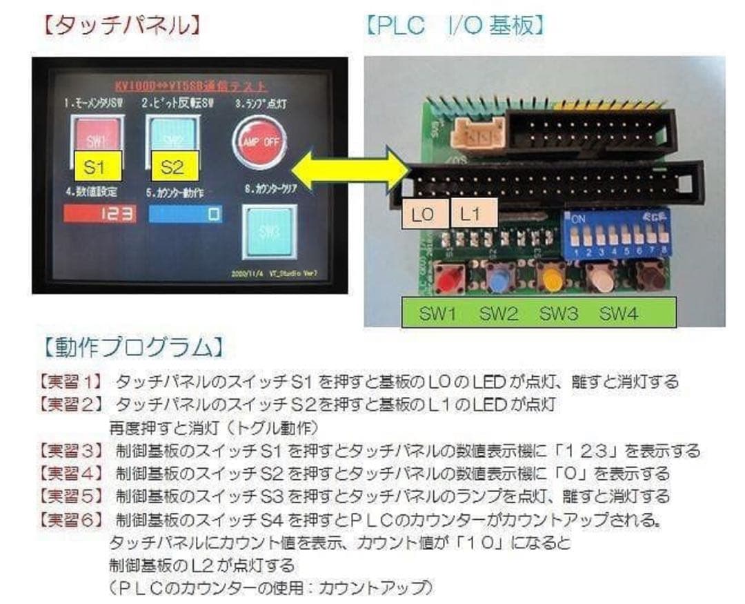 キーエンス PLC KV700 タッチパネル VT2-7SB 学習キット
