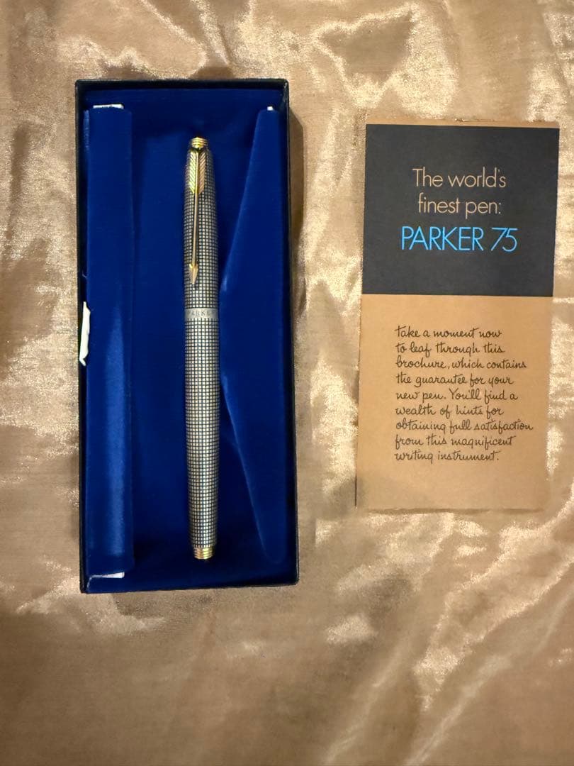 パーカー75 スターリングシルバー シズレ 14金ペン先 未使用 美品