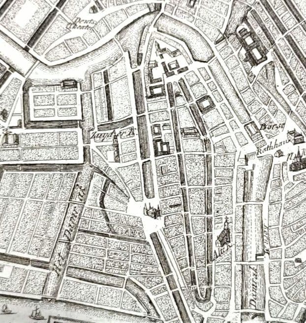 額装品 西洋古地図 1800年頃 アムステルダム都市図 - メルカリ