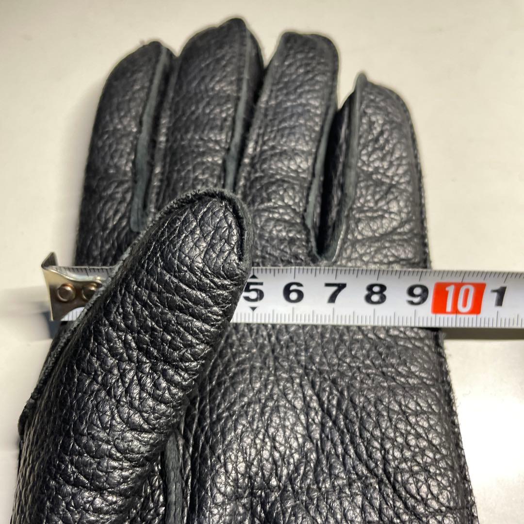 DENTS製 黒色サイズ7 DEERSKIN 鹿1枚革 ライニング交換済