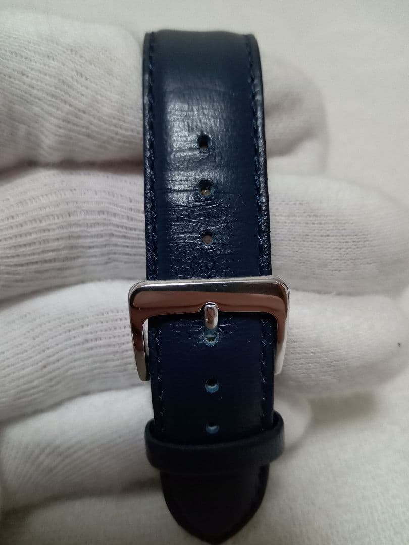 鶴*瓶様 SEIKO5　機械式自動巻　7S26　文字盤ネイビー　牛皮ベルト　美品