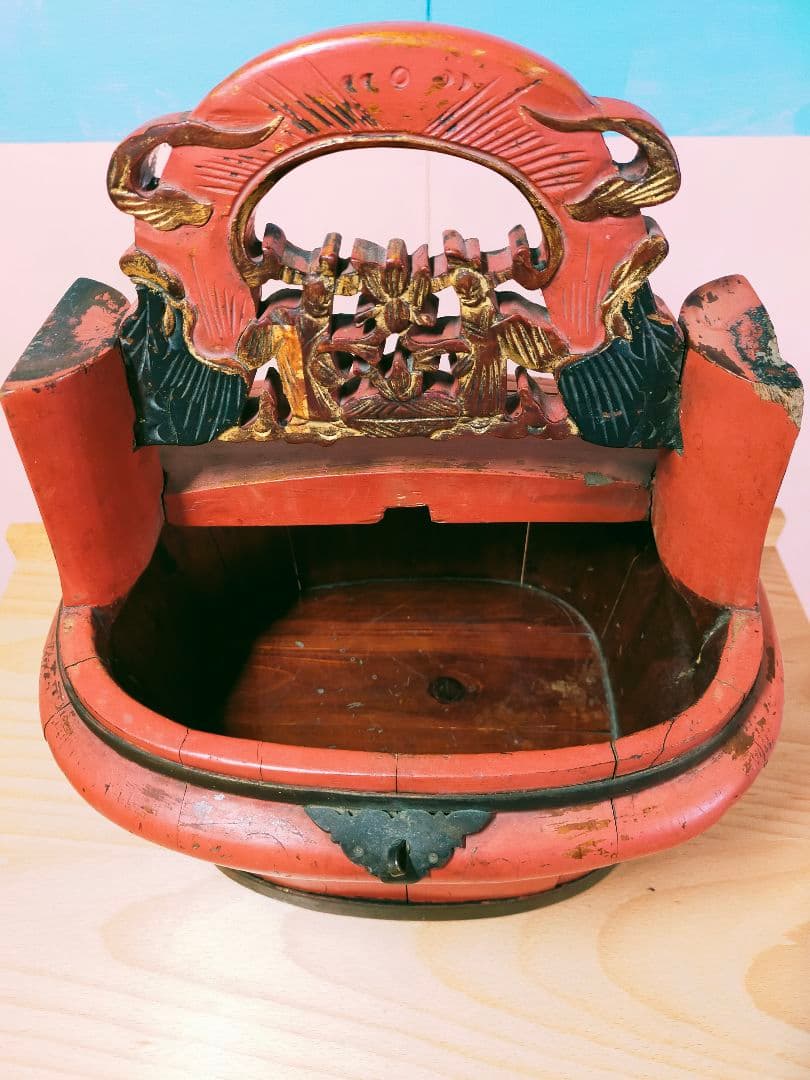 アンティークA 1912年以前 骨董 婚礼道具 小物入れ 清王朝 中国 花嫁