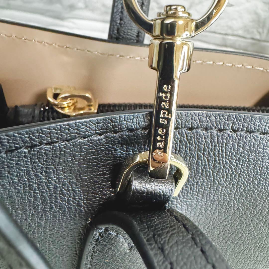 【極美品】　ケートスペード　トートバッグ　ショルダーバッグ　2way レザー　黒