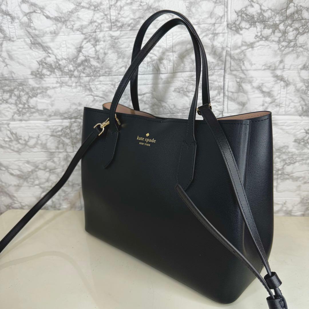 【極美品】　ケートスペード　トートバッグ　ショルダーバッグ　2way レザー　黒