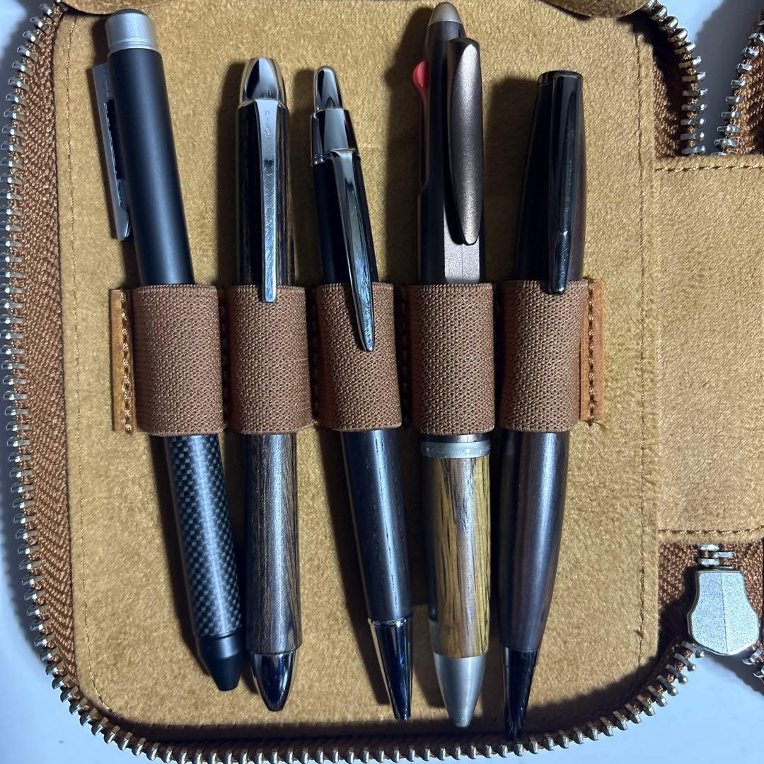 ガレンレザー　ペンケース　クレイジーホースレザーペン8本セット　LAMY他