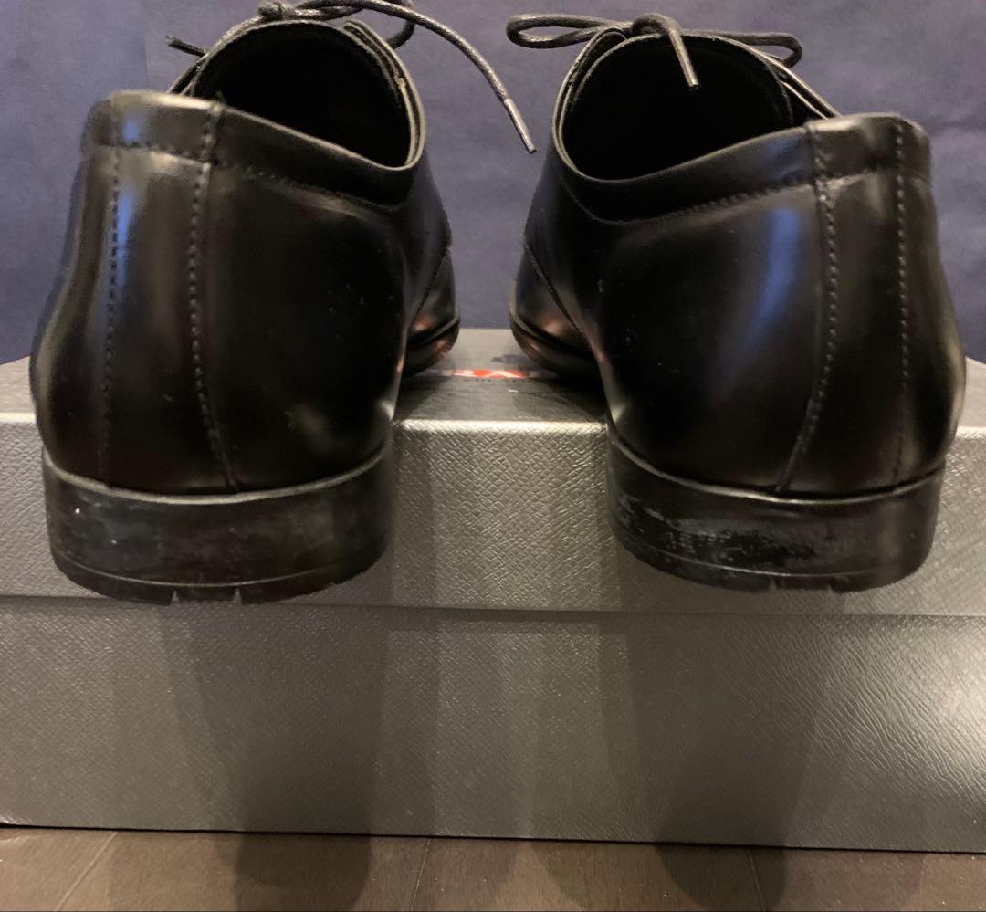 PRADA メンズ レザーシューズ 黒 7 新品 箱付 プラダ