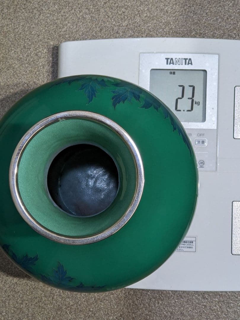 ♢尾張七宝焼 田村七宝 3代田村幸夫造 花文様花瓶 日本工芸会会員 美術