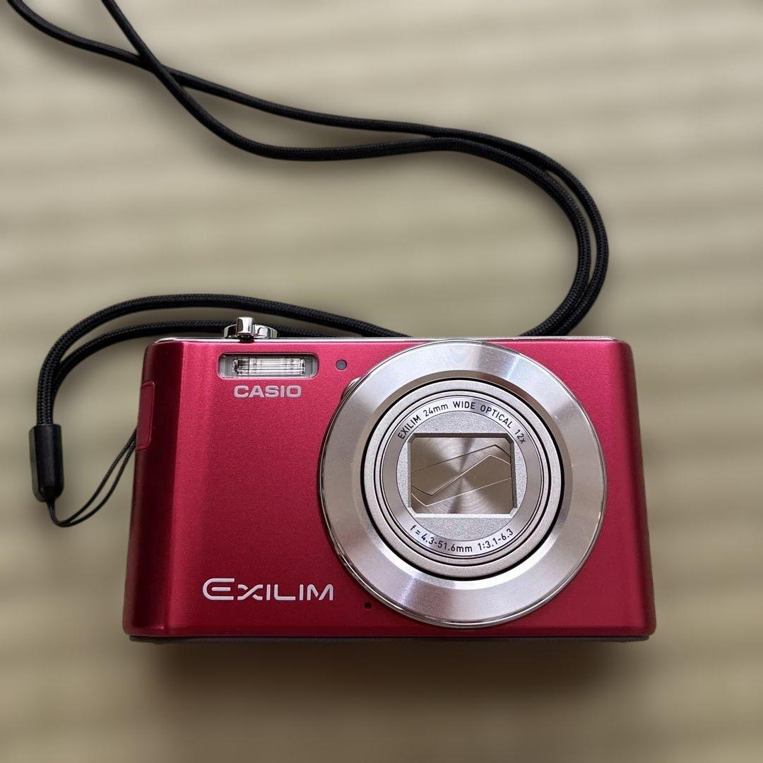CASIO EXILIM コンパクトデジタルカメラ レッド