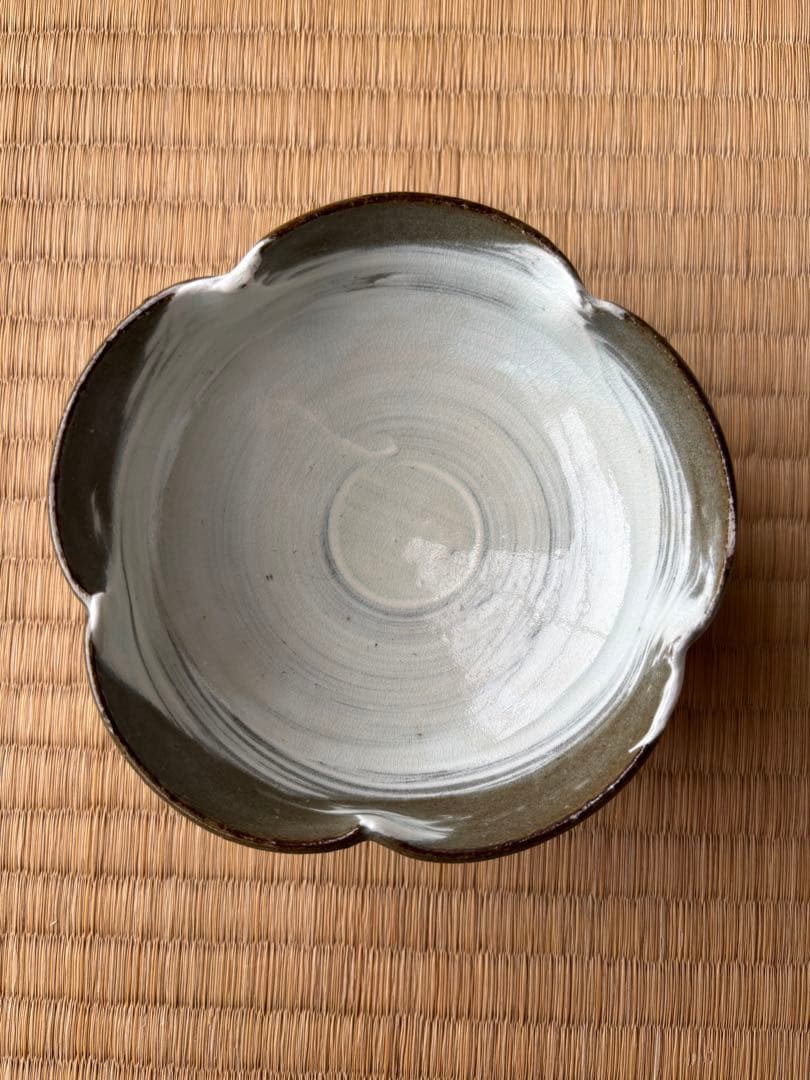 小林東五 『刷毛目輪花 小鉢』五客 木箱付き 對州窯 玄